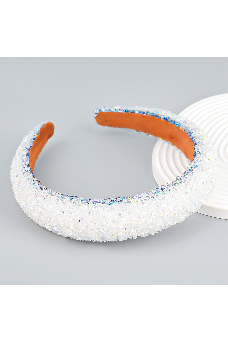 RICE BEADS DECKED ELEGANT HEAD HOOP HEADBAND