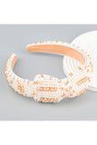 TIED RIBBON BEADS FASHION HEADBAND