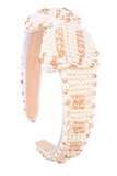 TIED RIBBON BEADS FASHION HEADBAND