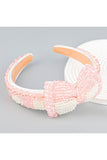 TIED RIBBON BEADS FASHION HEADBAND