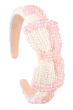 TIED RIBBON BEADS FASHION HEADBAND