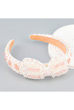 TIED RIBBON BEADS FASHION HEADBAND