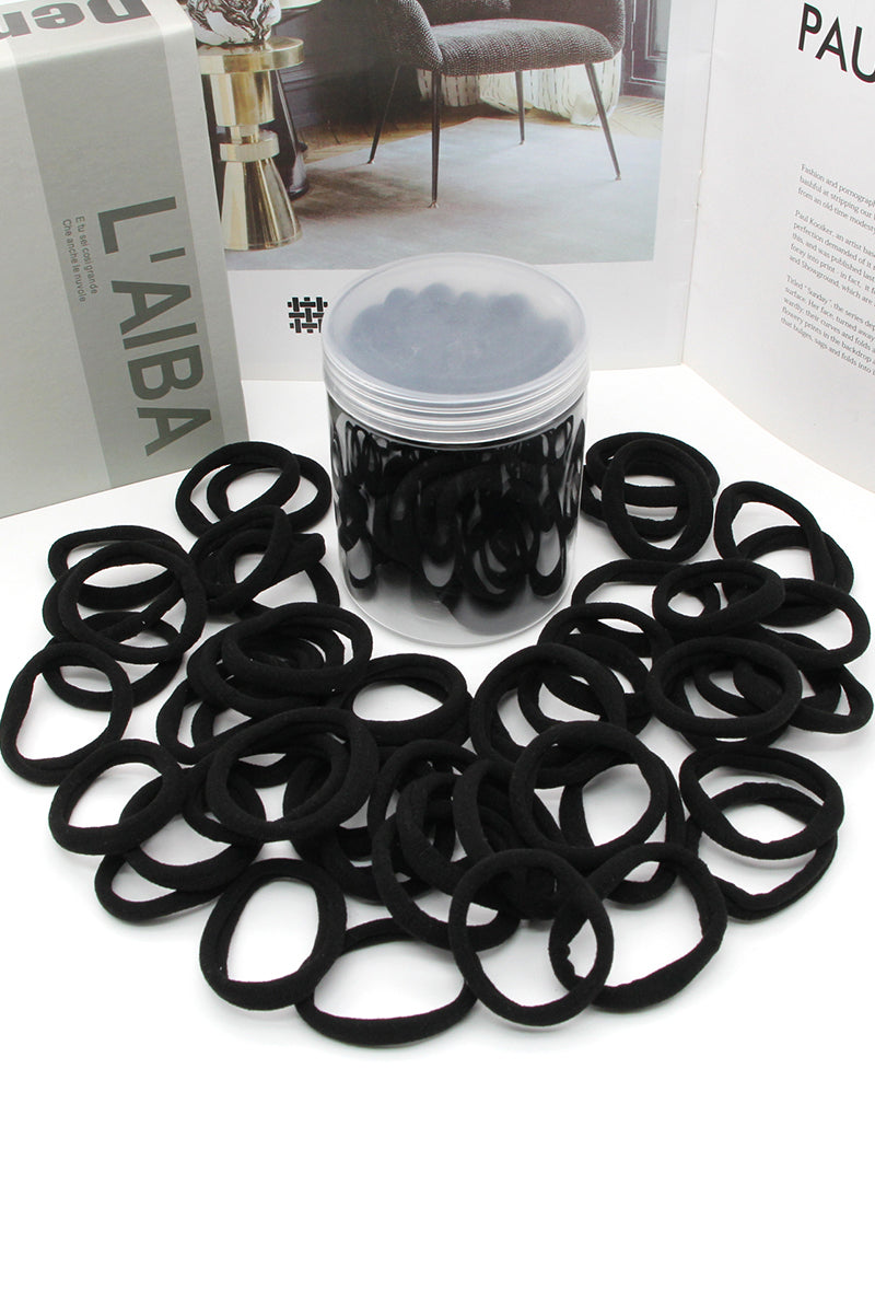 50 CANNED HIGH ELASTIC SEAMLESS HAIR BANDS, 50PCS PER 1 PACK