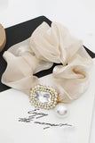 PEARL DECOR SOLID COLOR SCRUNCHIE