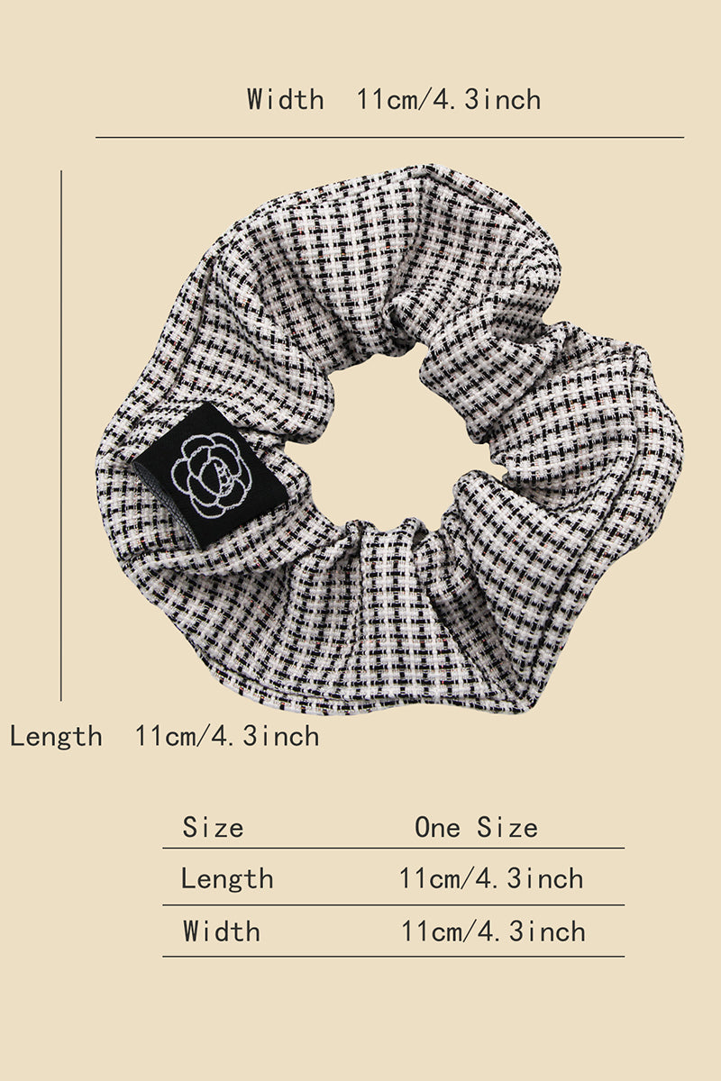 2PCS HAIR TIE PLAID PATTERN SCRUNCHIE, 2PCS PER 1 PACK