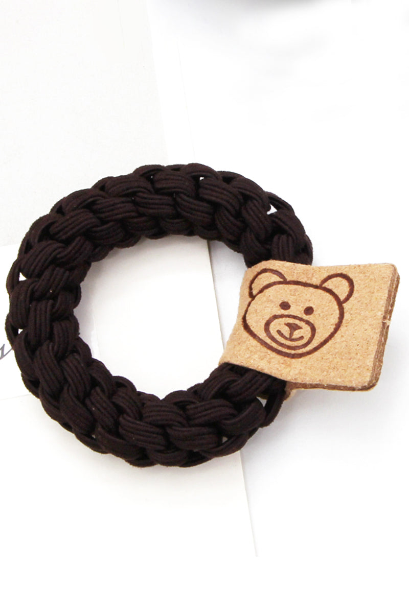 5PCS BEAR DECOR HAIR TIE