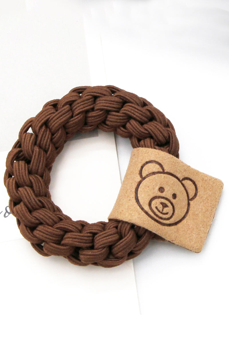 5PCS BEAR DECOR HAIR TIE