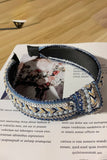 FAUX PEARL CROSS KNOT TWISTED DECOR HEADBAND