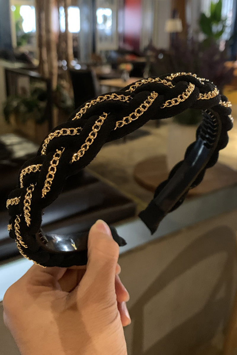 CHAIN DECOR WIDE HEADBAND