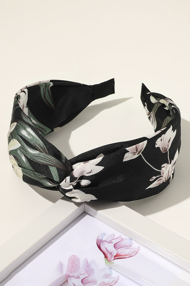 FLOWER PRINT WIDE HEADBAND