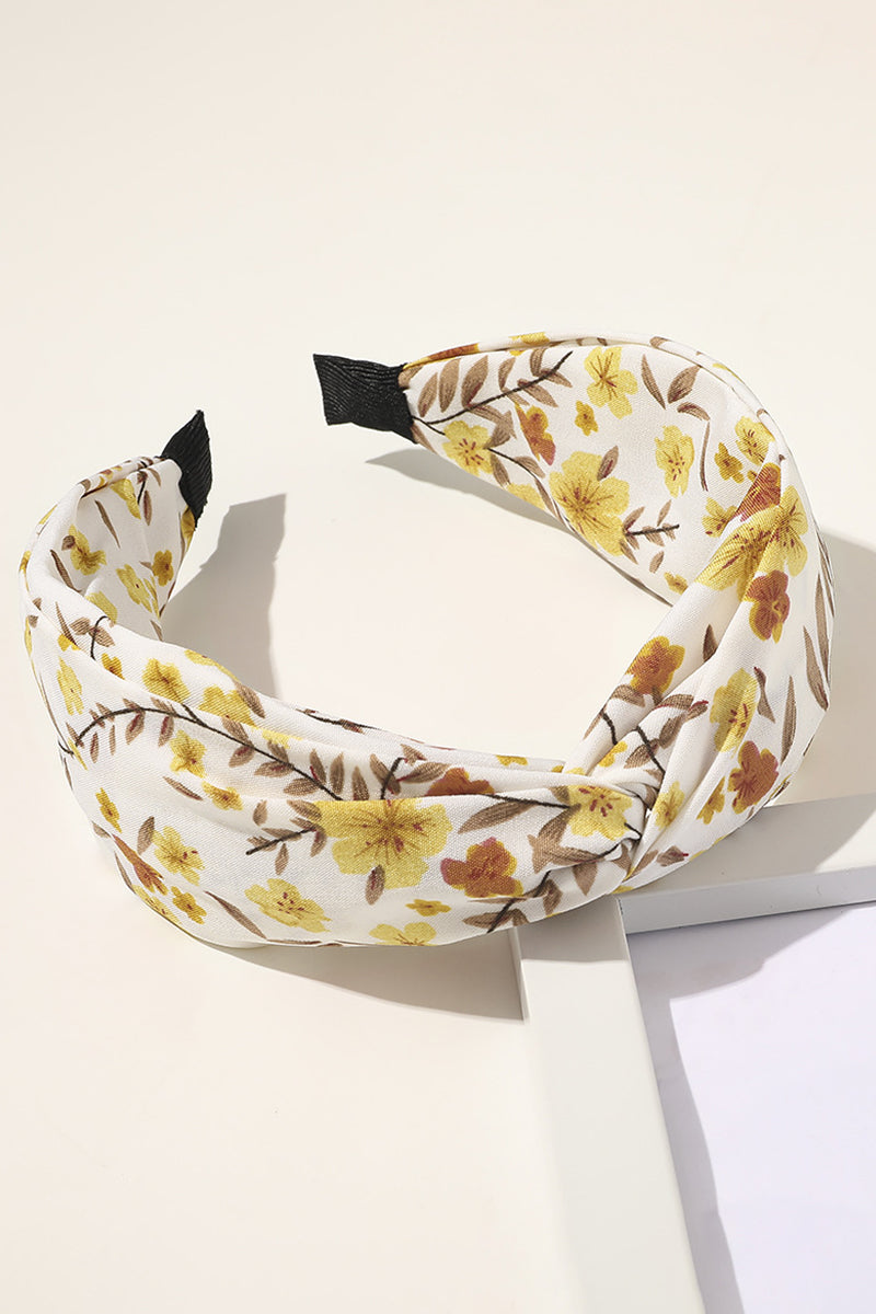 FLOWER PRINT WIDE HEADBAND