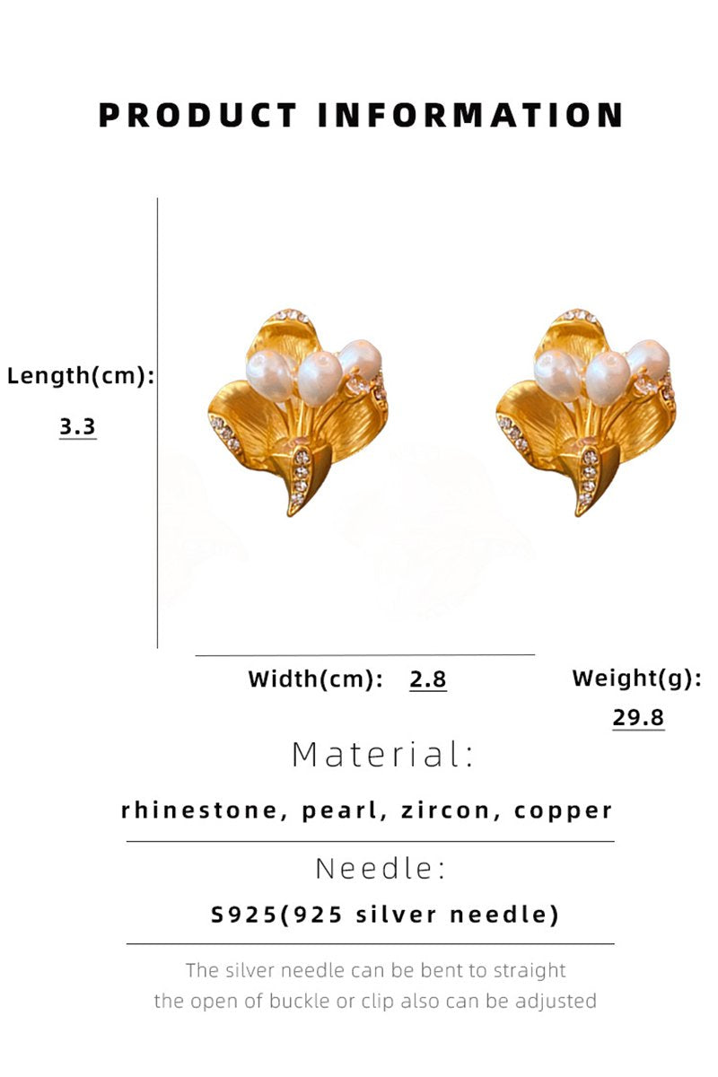 FLOWER SHAPE STUD FASHION EARRINGS