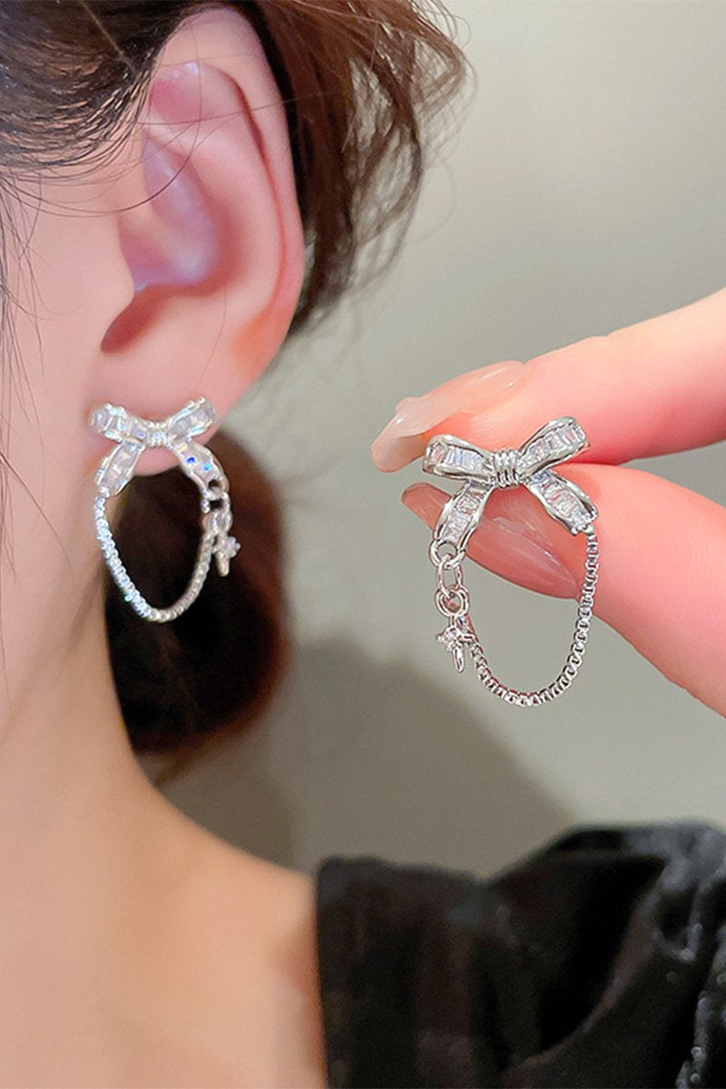 RIBBON STUD FASHION EARRINGS