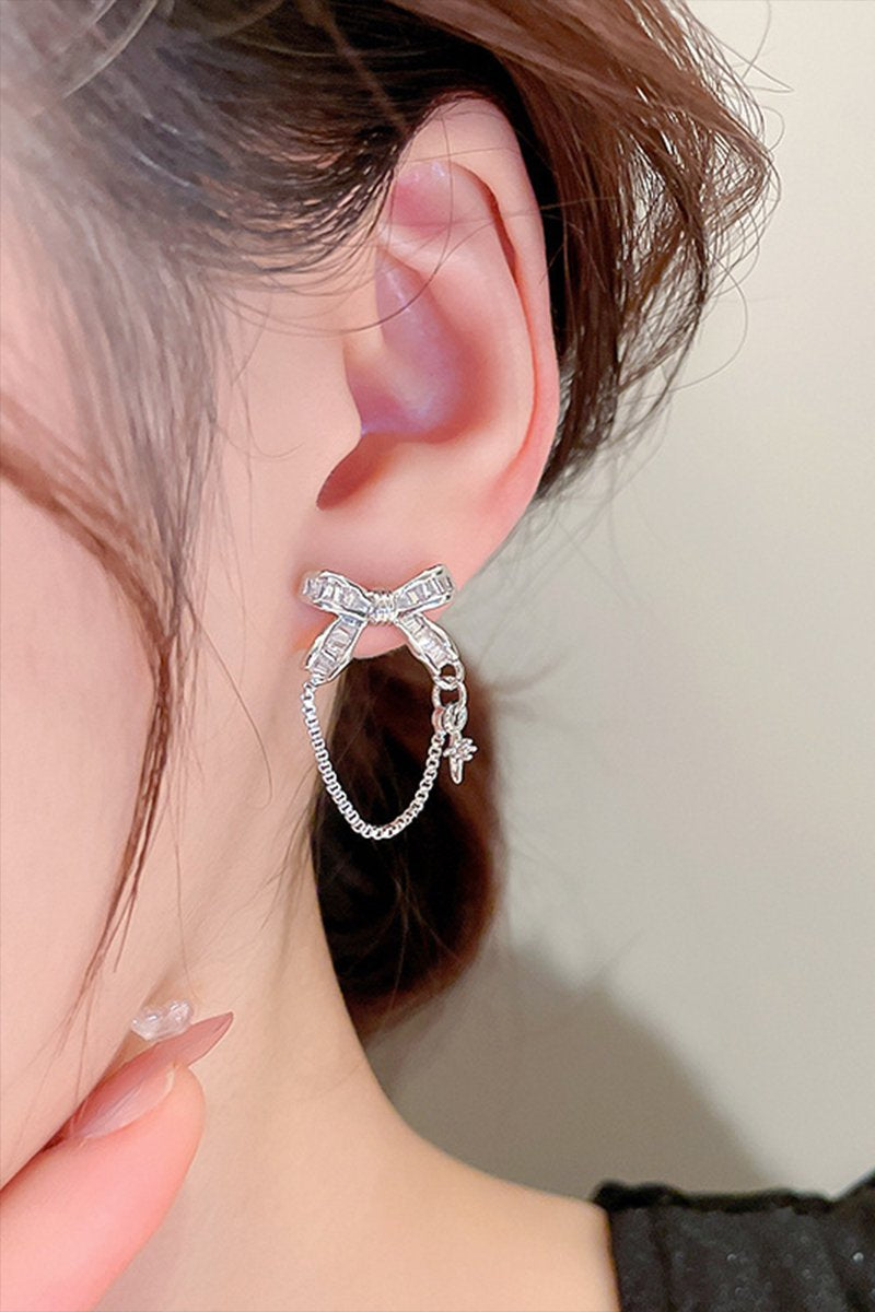 RIBBON STUD FASHION EARRINGS