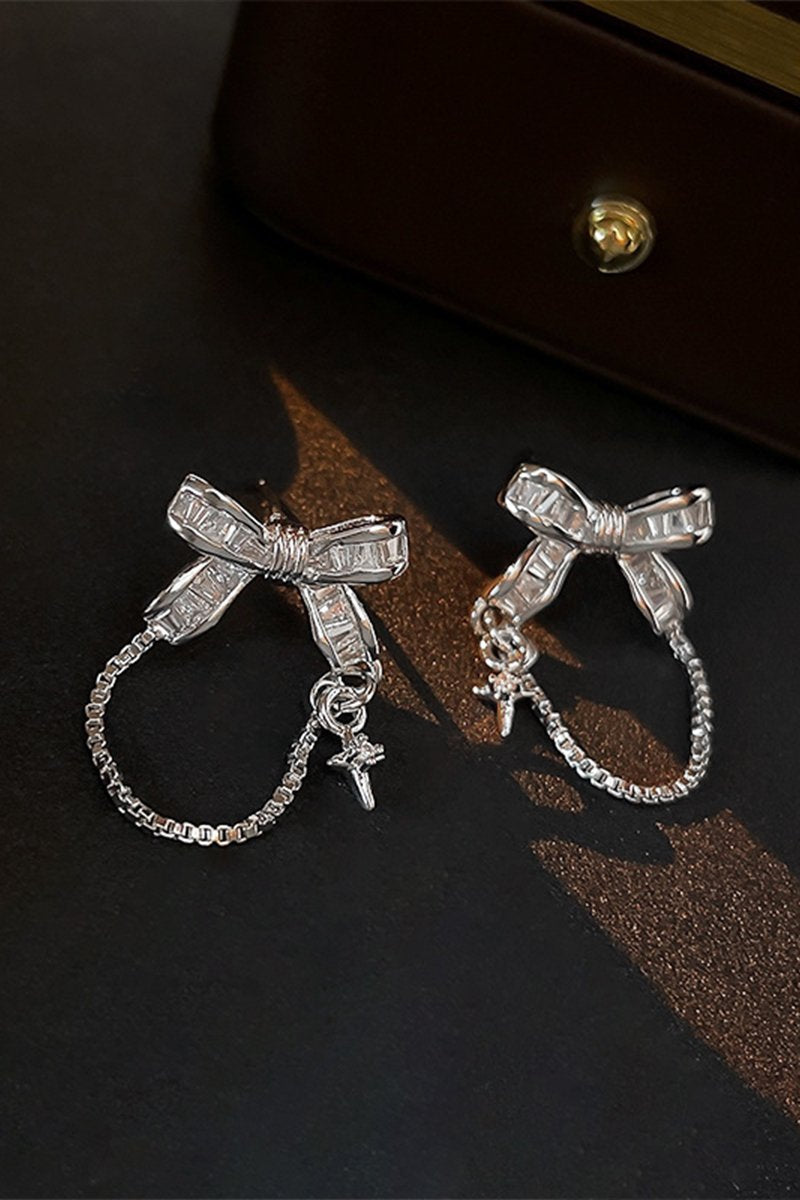 RIBBON STUD FASHION EARRINGS