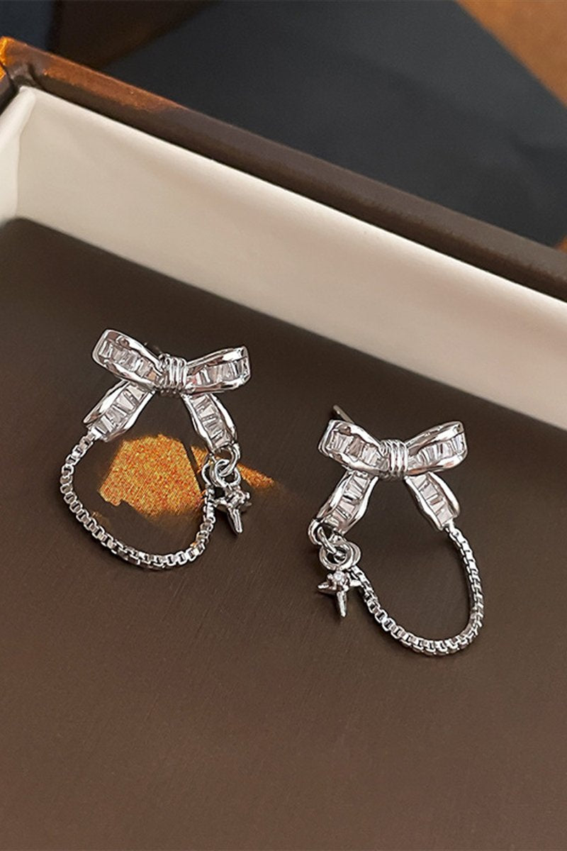 RIBBON STUD FASHION EARRINGS