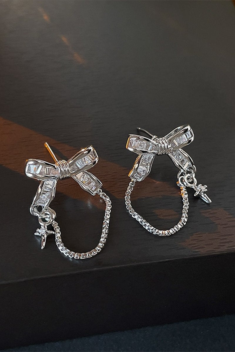 RIBBON STUD FASHION EARRINGS