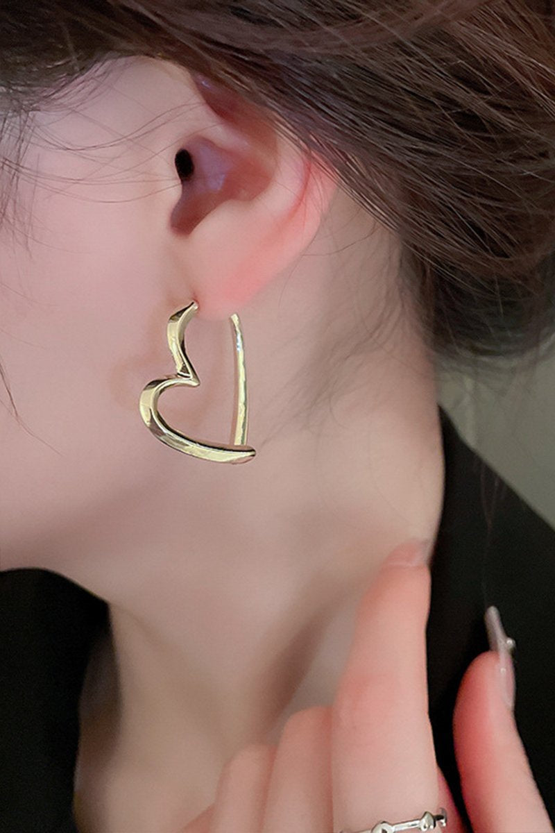 HEART HOOP FASHION EARRINGS