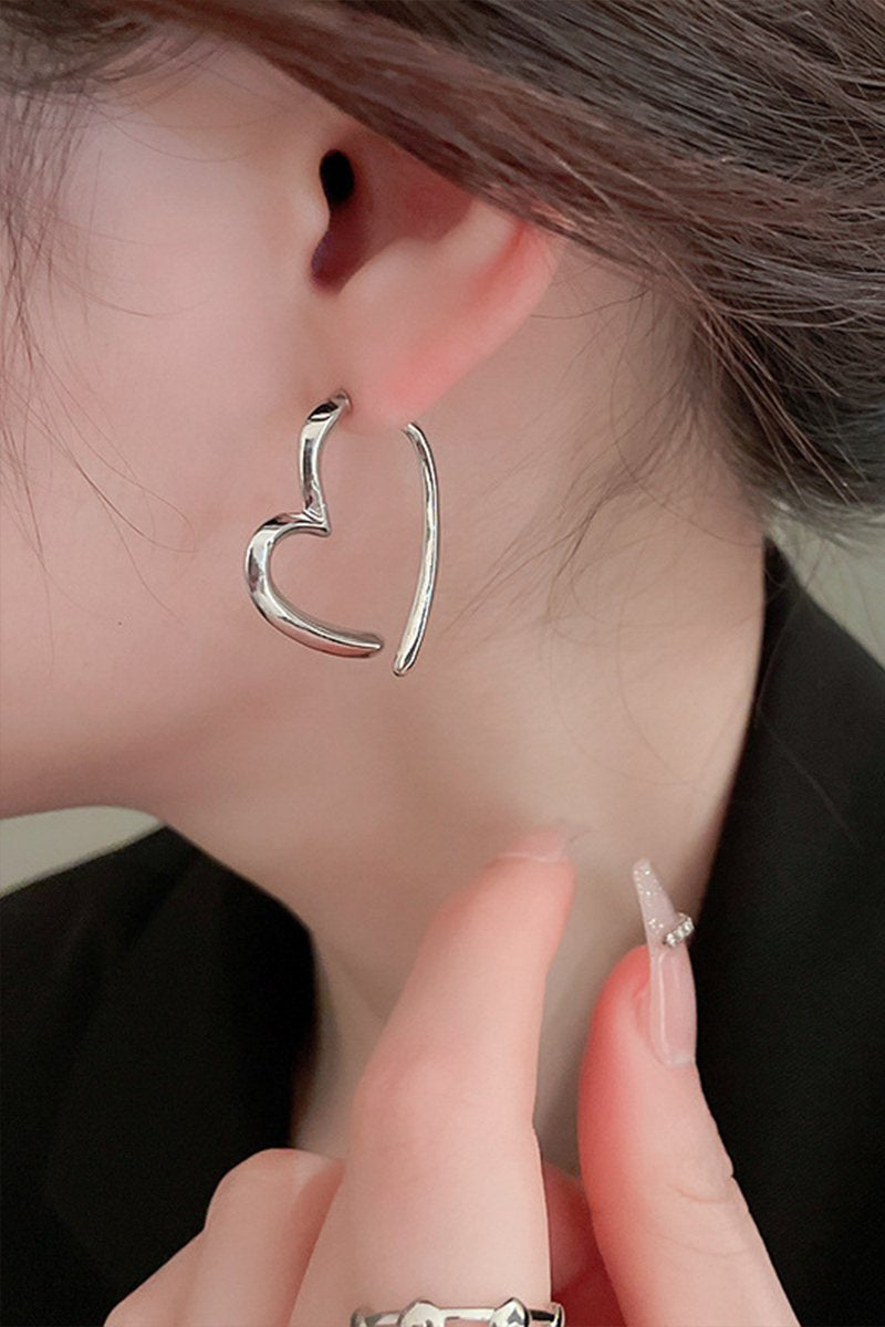 HEART HOOP FASHION EARRINGS