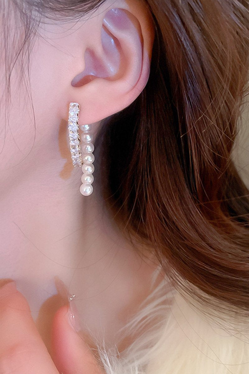 DOUBLE STUD DANGLE EARRINGS