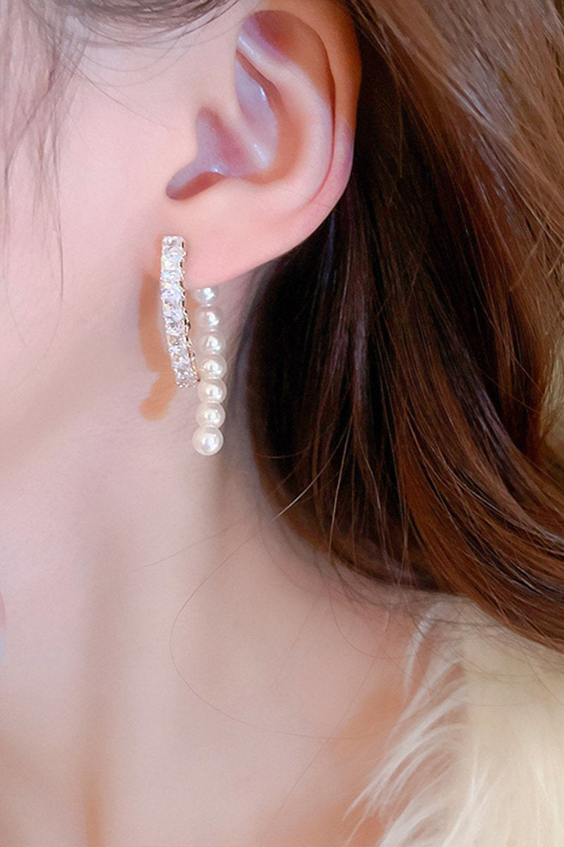 DOUBLE STUD DANGLE EARRINGS