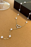 HEART PENDANT BEADS DROP NECKLACE