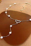 HEART PENDANT BEADS DROP NECKLACE