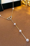 HEART PENDANT BEADS DROP NECKLACE