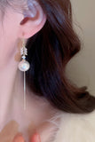 COLORED BEADS DANGLE EARRINGS