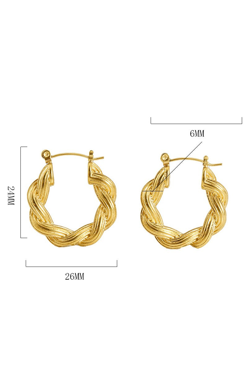 18K GOLD PLATED STAINLESS STEEL EARRINGS