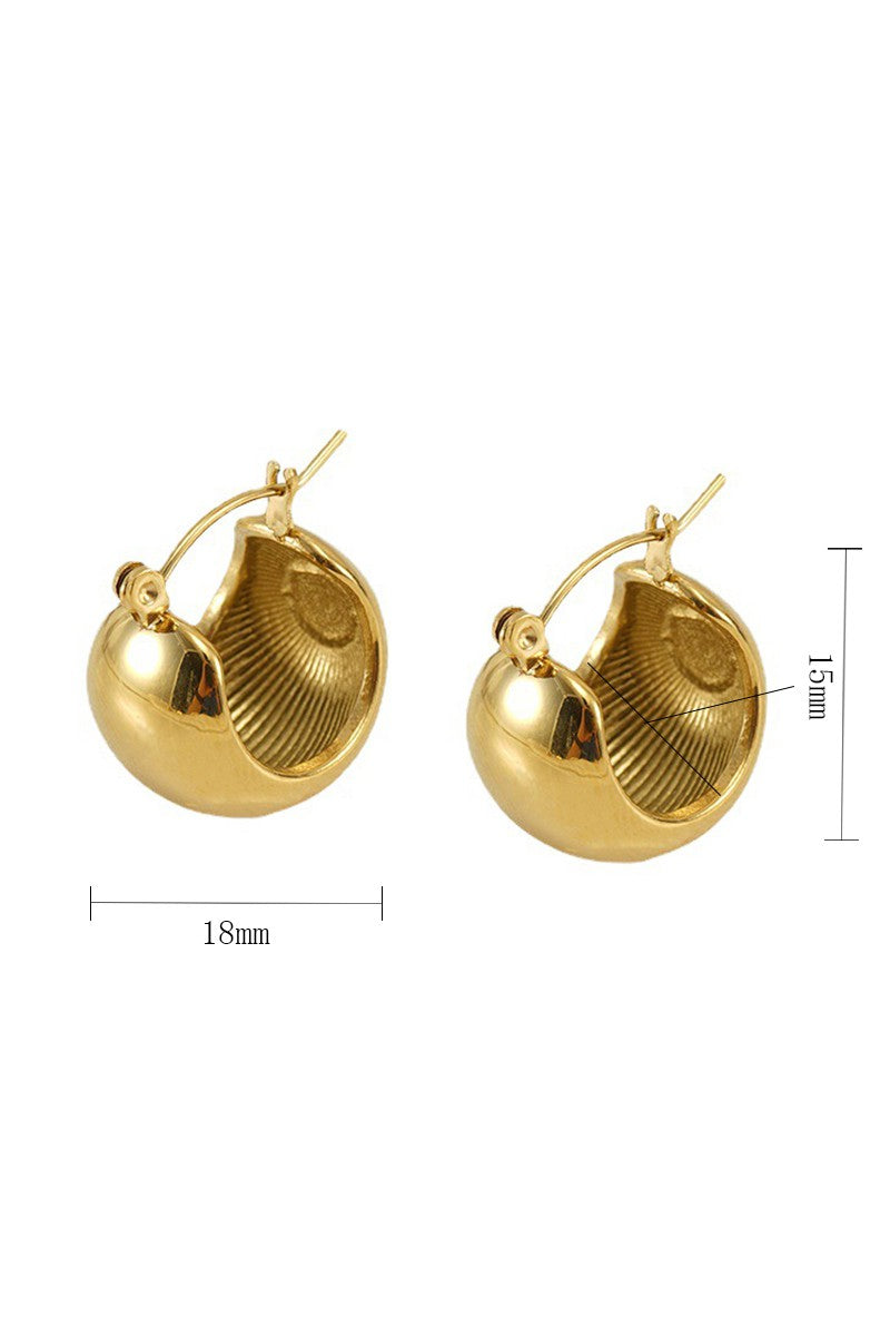 18K GOLD PLATED STAINLESS STEEL EARRINGS