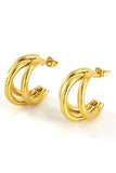 18K GOLD PLATED STAINLESS STEEL EARRINGS