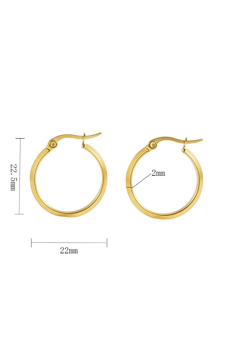 18K GOLD PLATED STAINLESS STEEL EARRINGS