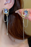 WOMEN FASHION CRYSTAL SURROUNDING EARRINGS