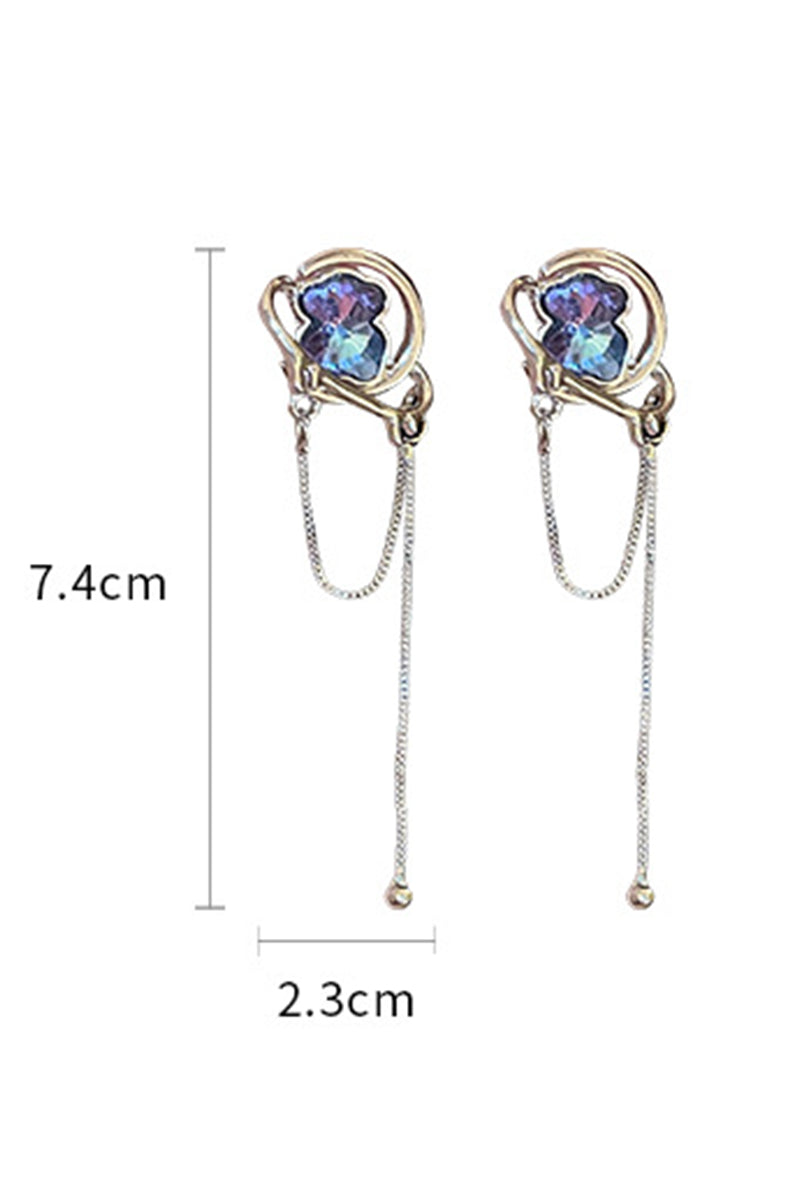 WOMEN FASHION CRYSTAL SURROUNDING EARRINGS