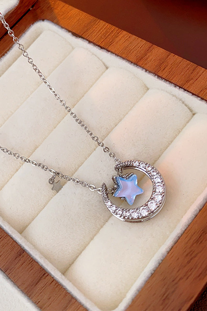 WOMEN ZIRCON STAR MOON NECKLACE