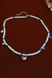 WOMEN ZIRCON LOVE PEARL BEADED NECKLACE