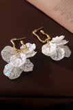 SWEET PLEATED FLOWER EARRINGS