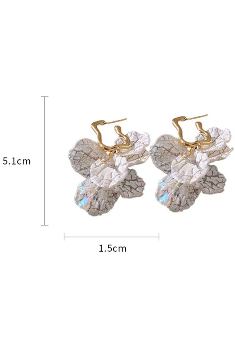 SWEET PLEATED FLOWER EARRINGS