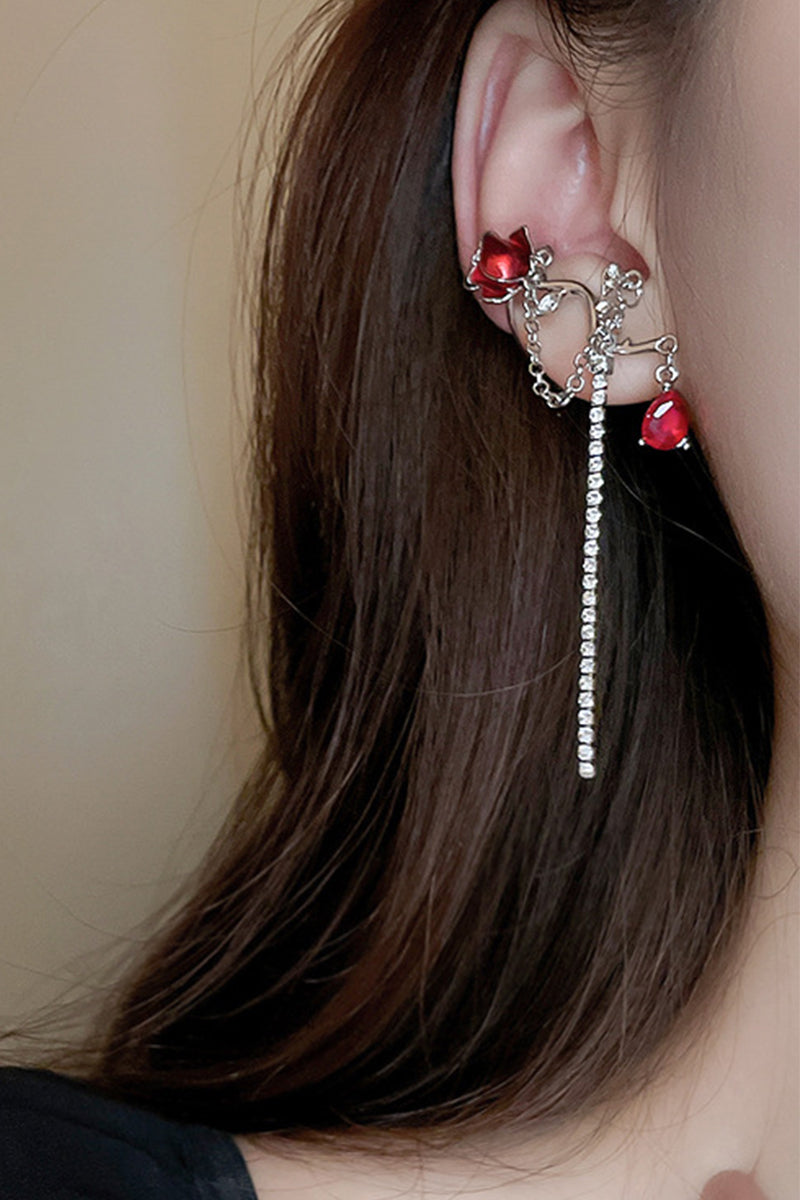 RETRO FASHION DIAMOND FLOWER EARRINGS