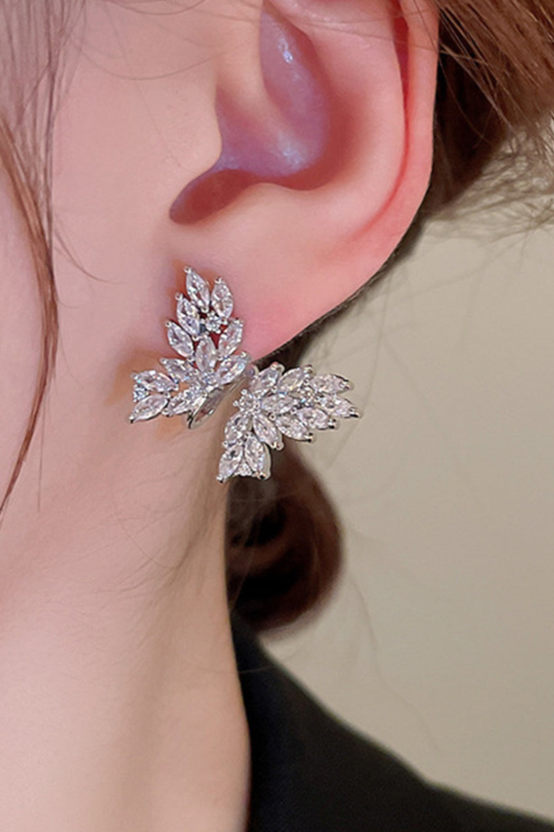 WOMEN FASHION EXQUISITE ZIRCON BUTTERFLY EARRINGS