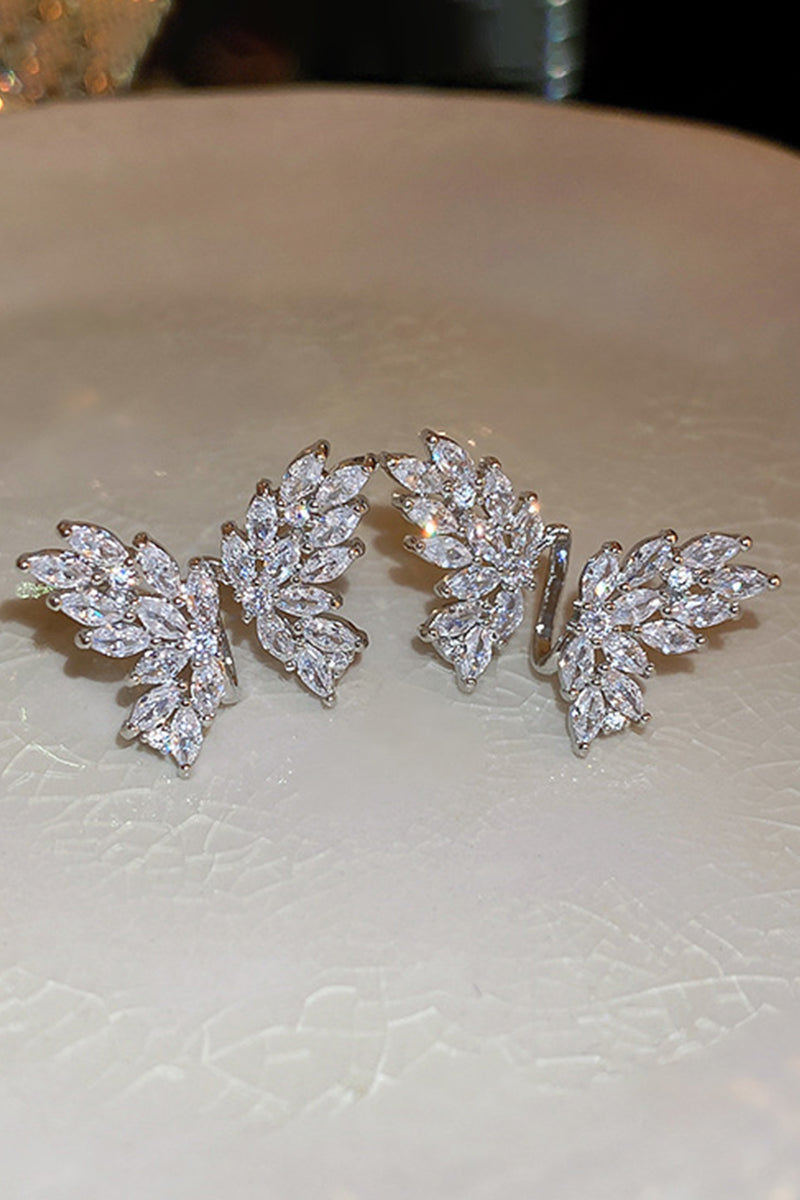 WOMEN FASHION EXQUISITE ZIRCON BUTTERFLY EARRINGS