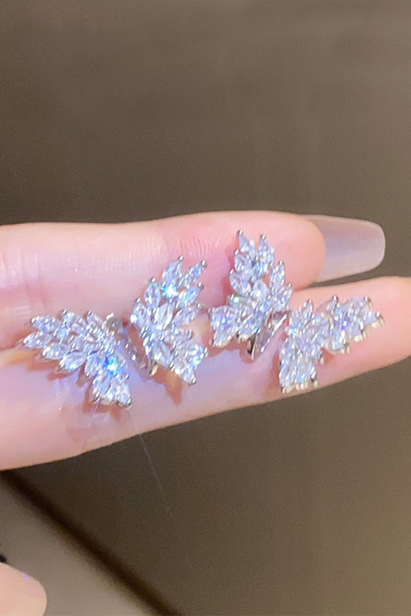 WOMEN FASHION EXQUISITE ZIRCON BUTTERFLY EARRINGS