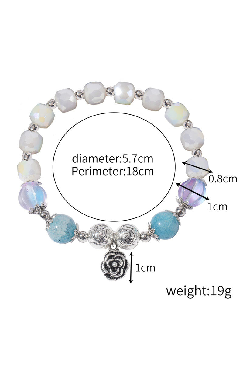 WOMEN FASHION CRYSTAL BEADED BRACELET