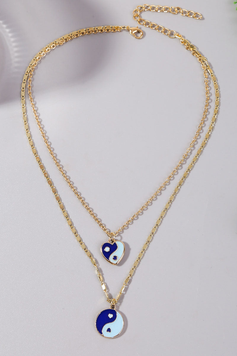 HEART CHARM LAYERED NECKLACE