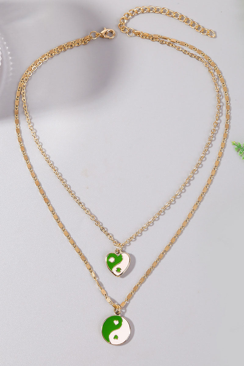 HEART CHARM LAYERED NECKLACE