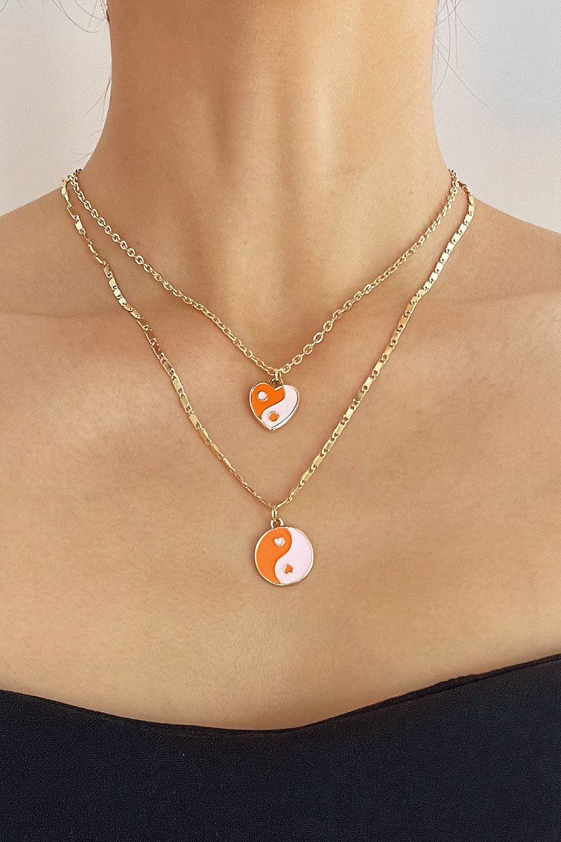 HEART CHARM LAYERED NECKLACE