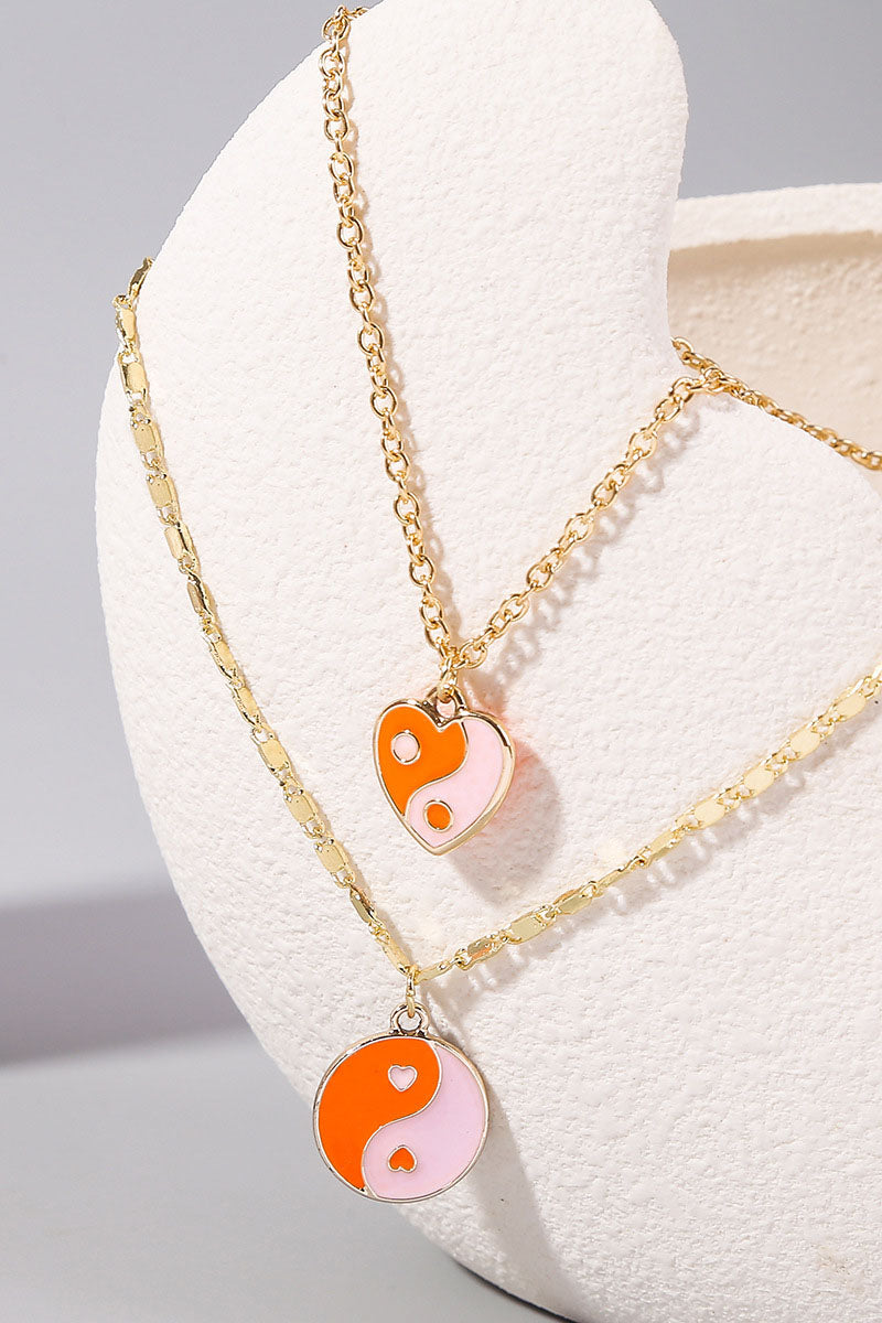 HEART CHARM LAYERED NECKLACE