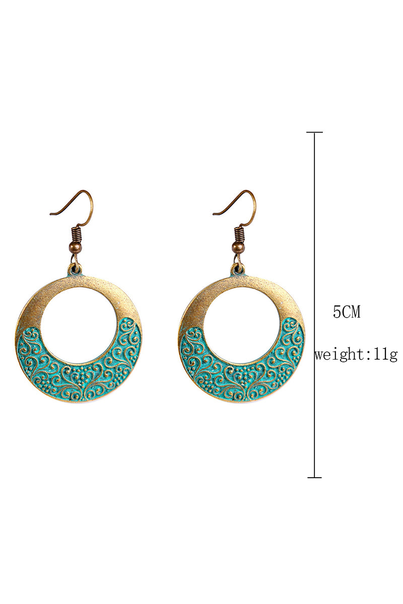 WOMEN RETRO TURQUOISE EARRINGS