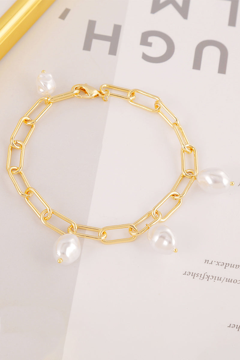 PEARL CHARM BEADED BRACELET